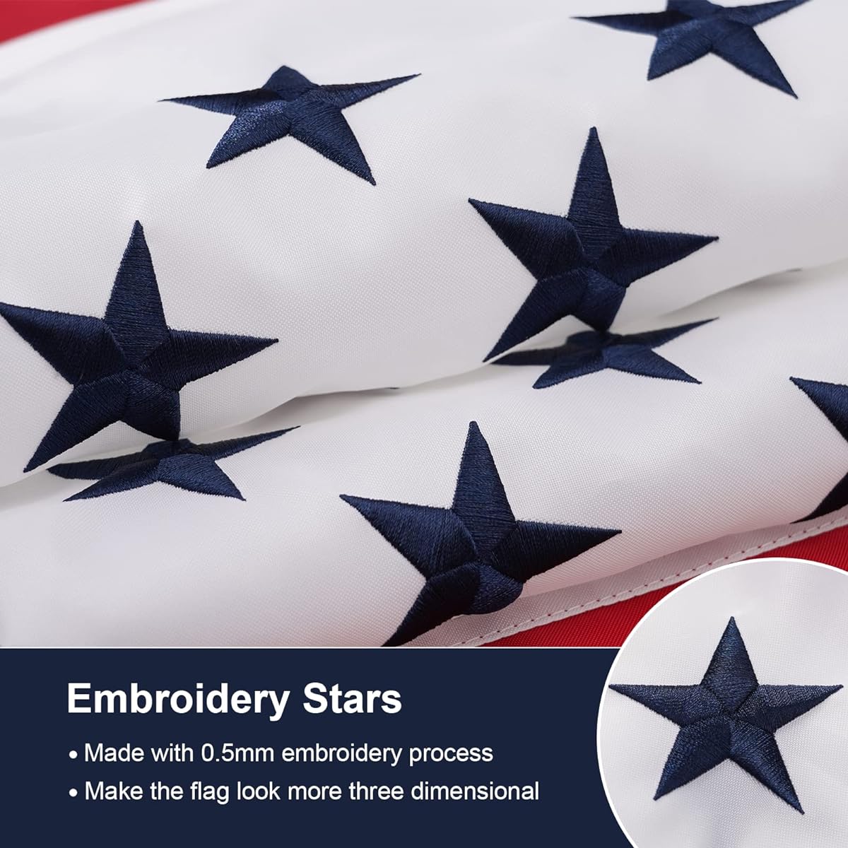 SYII Civil Peace Flag 3x5ft Outdoor Made in USA Embroidered Stars United States Civil Peace Flag with 2 Brass Grommets and Sewn Stripes Heavy Duty 210D Polyester
