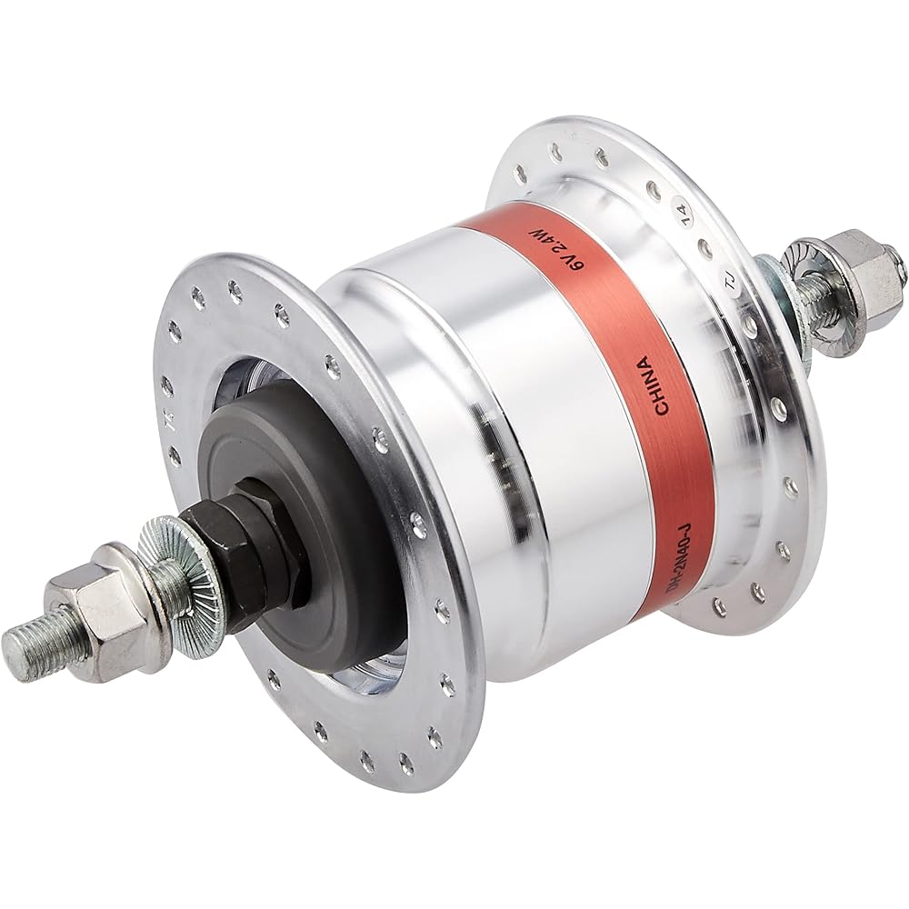 SHIMANO Hub Dynamo DH-2N40 Silver 36H Nut Type J2 6V-2.4W OLD:93mm ADH2N40JDS