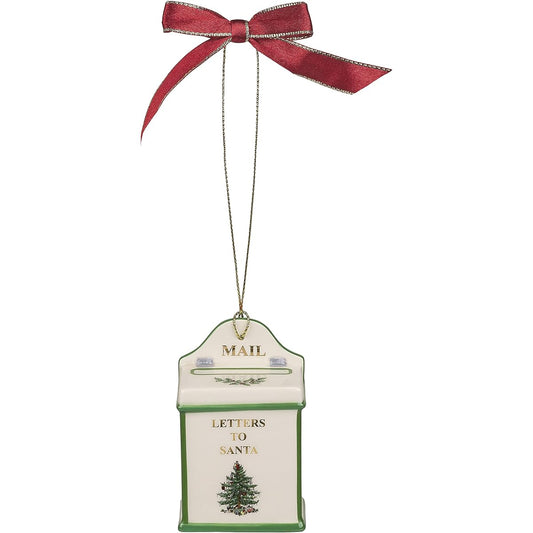 Spode - Christmas Tree Collection - Letter to Santa Ornament - Ornament Measures 3 Inches