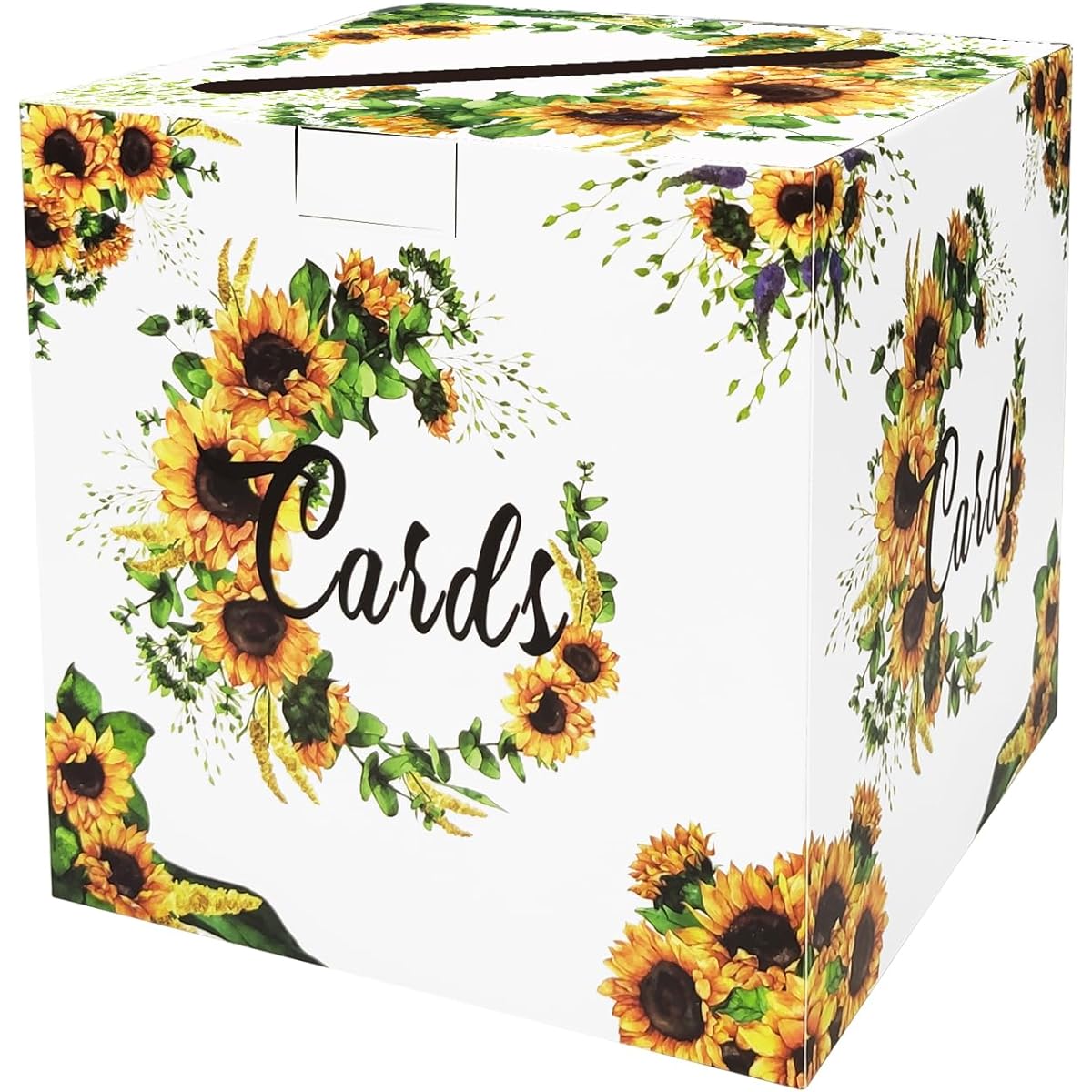 SietDESEO Sunflower Card Box Floral Pattern Money Card Box Gift Card Box Holder Card Box Wedding Reception Birthday Baby Shower Bridal Shower Party Supplies