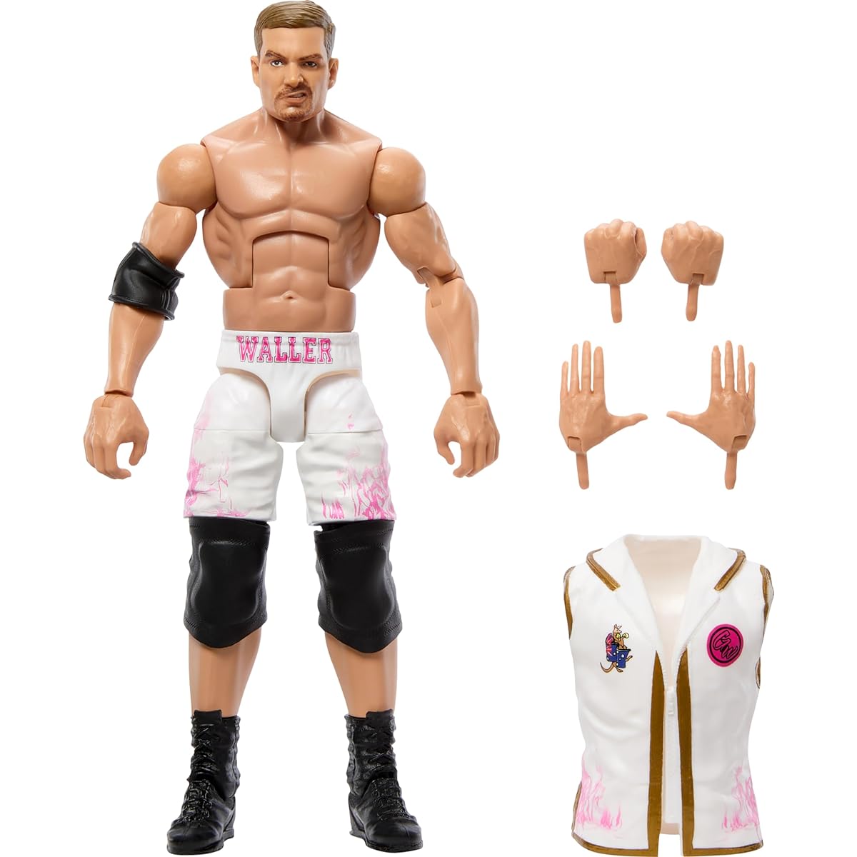 WWE Elite Action Figure & Accessories 6-Inch Collectible Grayson Waller with 25 Articulation Points, Authentic Look, Interchangeable Hands