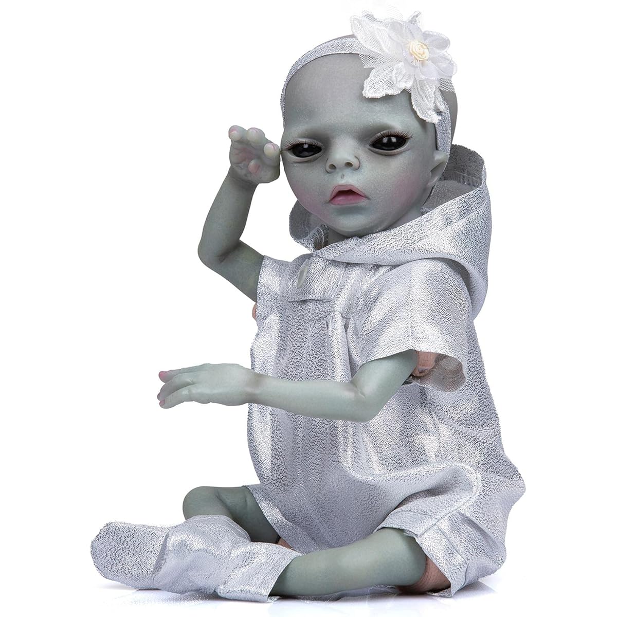 Collectible Reborn Baby|Realistic Alien Doll|Full Body Silicone Vinyl Doll|Ultra Realistic Baby Doll|Poseable Baby Doll Toy 14inch B/a