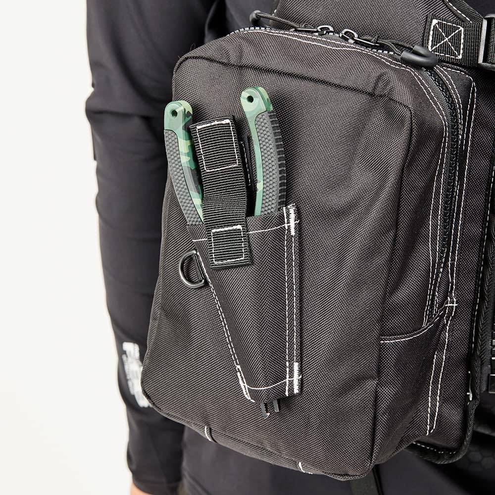 SOSHIN 7638 RBB Lure Game Vest Black/White Free