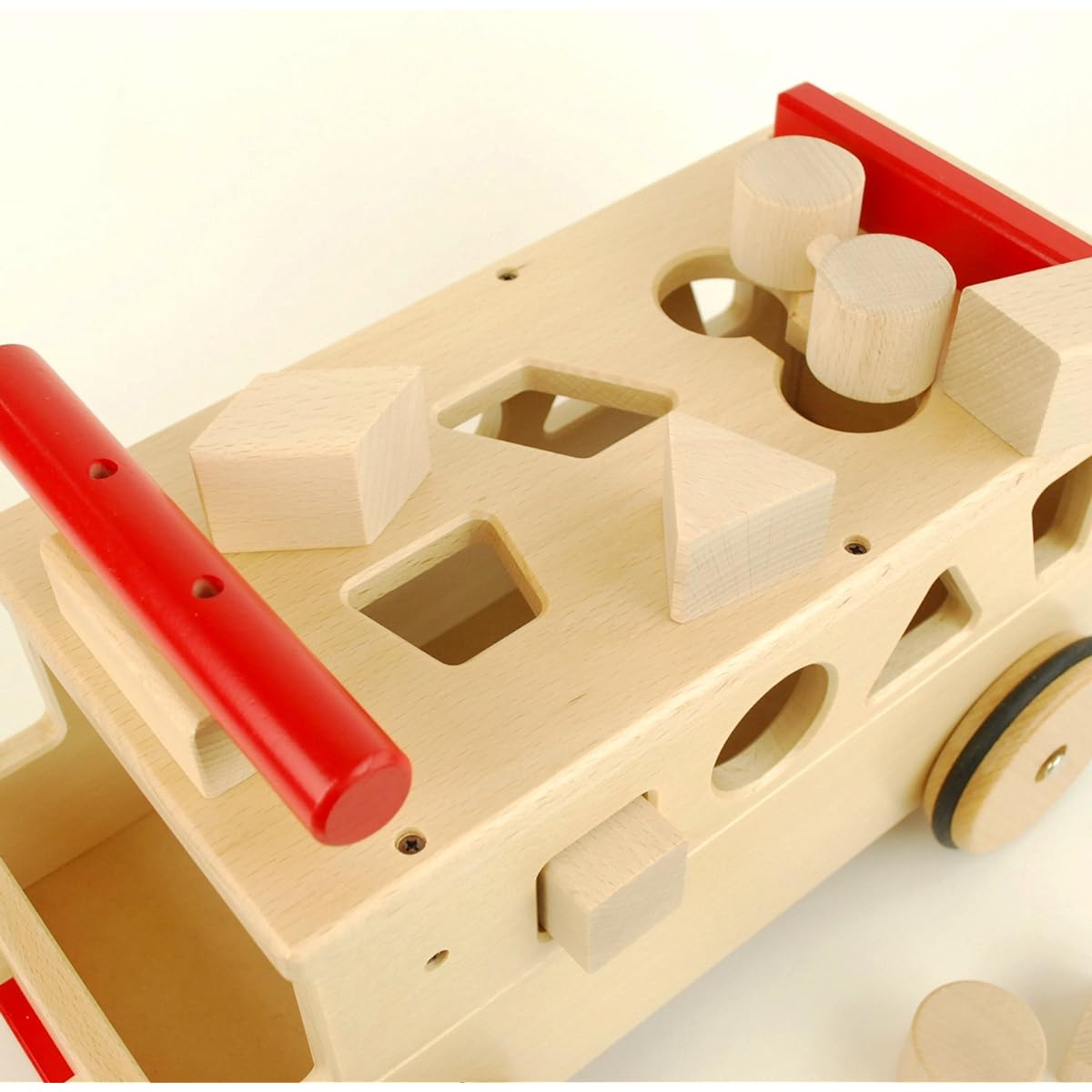[Japanese-made wooden toys] Vehicle building blocks * Passenger bus