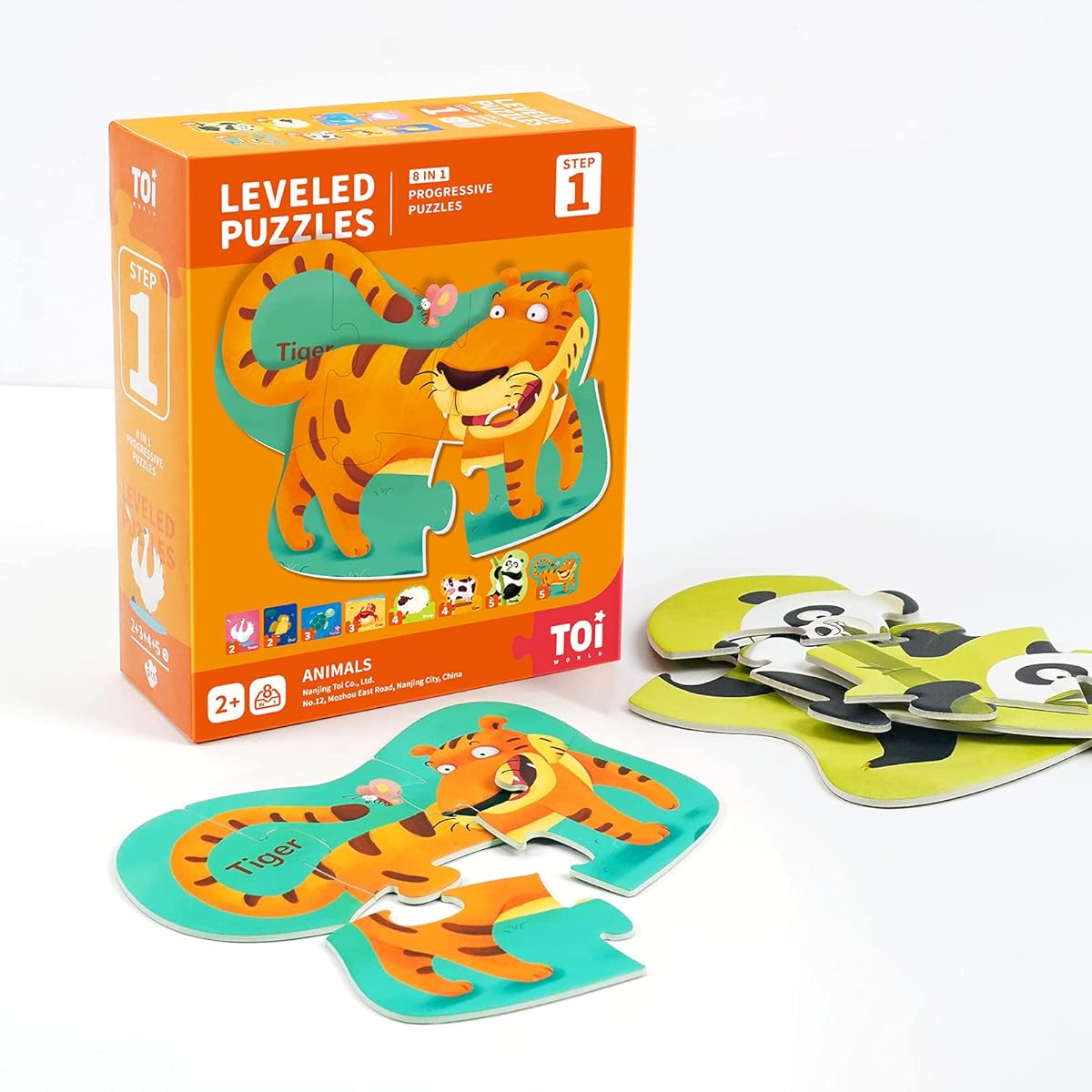TOI Level Puzzle for Ages 2+ Toddler Puzzles Preschool Learning Jigsaw Puzzle Large Pieces Educational Games for Boys Girls Classic Educational Step 1
