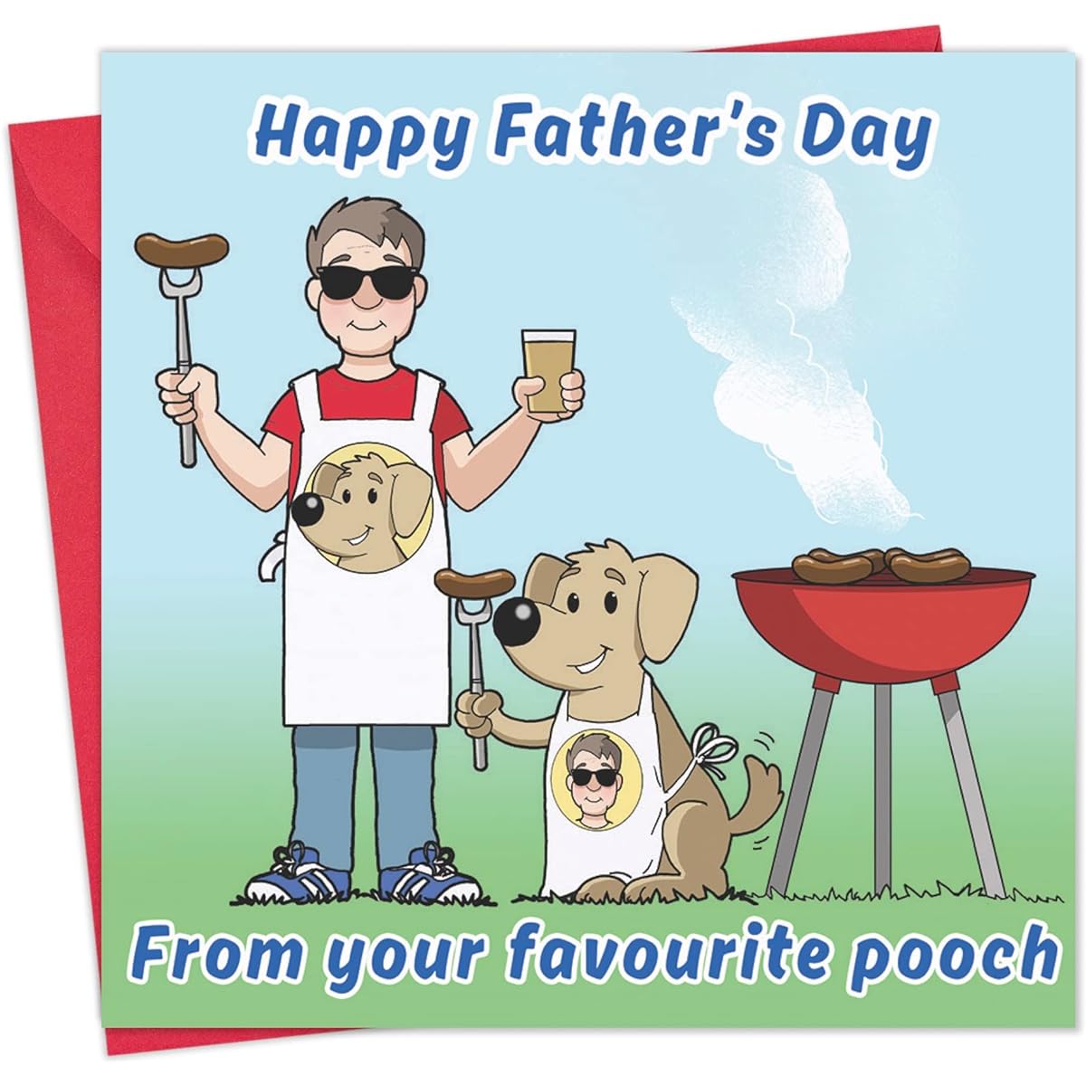 Twizler Funny Father's Day Card from The Dog - Funny Dog Father's Day Card - Funny Dog Card for Father's Day - Funny Dog Daddy Card