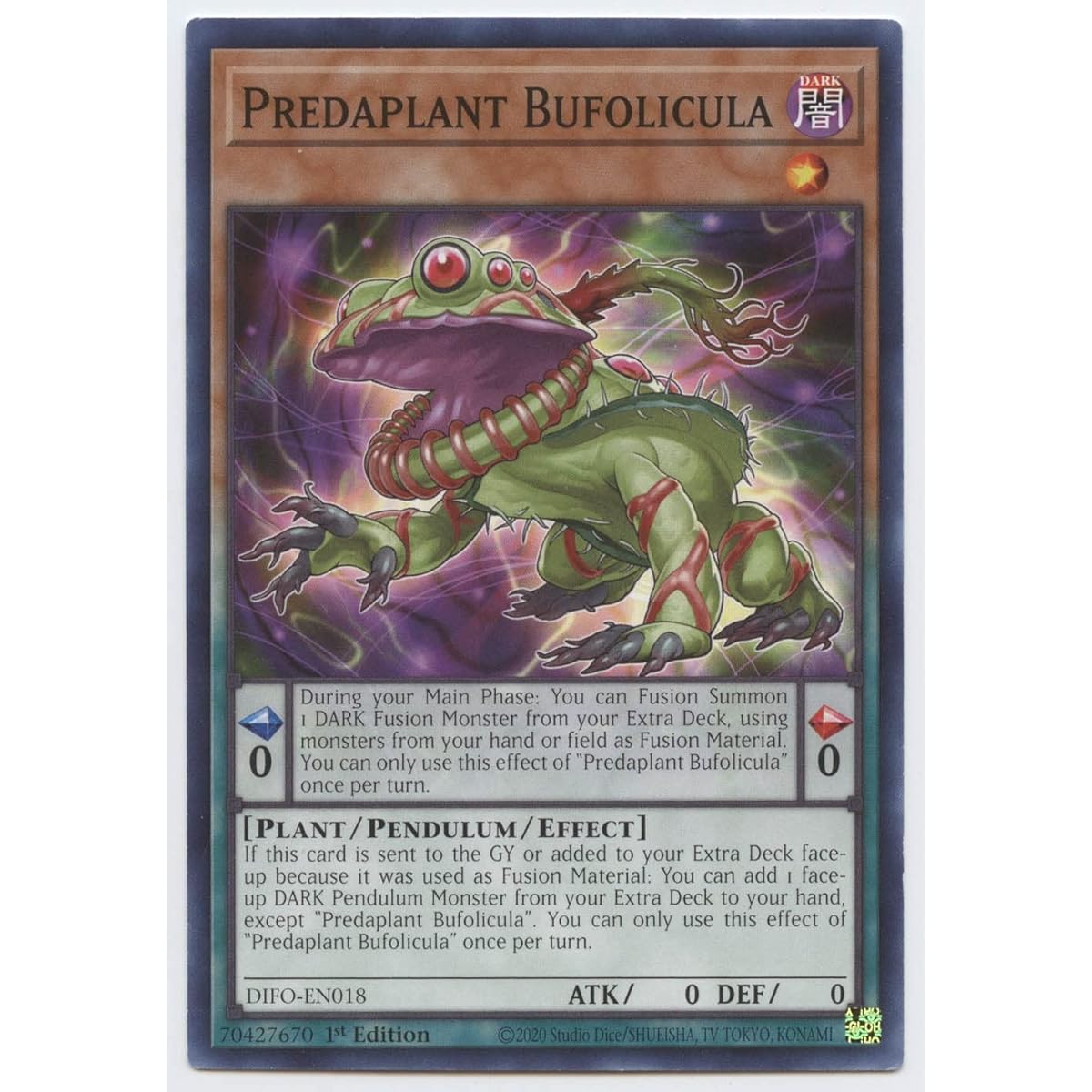 Predatory Plant Bufolicula - DIFO-EN018 - Common - First Edition.