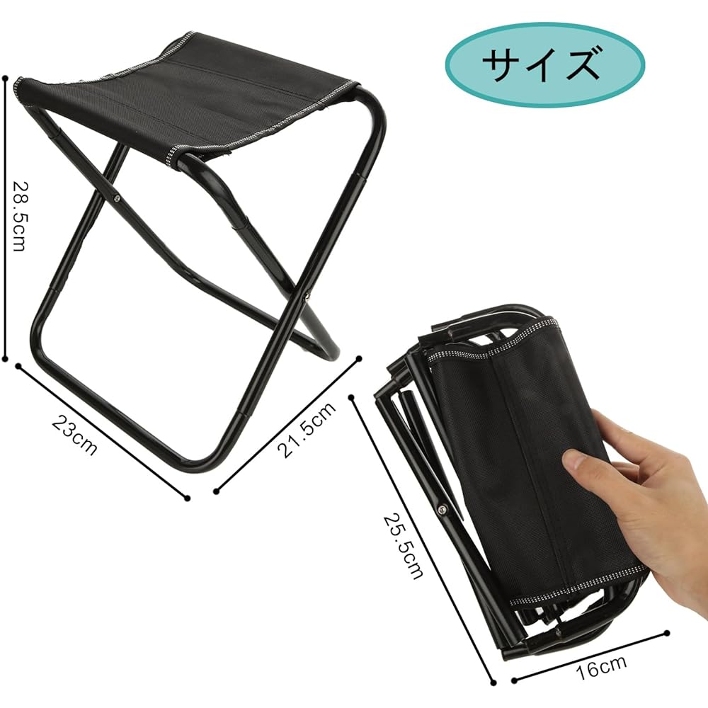 [Set of 2] Folding chair, lightweight, compact folding chair, portable, instant storage in 3 seconds, load capacity 100kg, outdoor chair, folding chair, folding chair, camping chair, fishing, photography, fireworks, barbecue, hiking, outdoor chair, mount