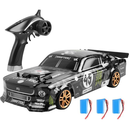 RC Drift Car, Yueou RC Drift Car 1/18 RC Car 2.4GHz 4WD 30km/h High Speed RC Race Car for Kids Children Boys Gift RTR 3 Battery