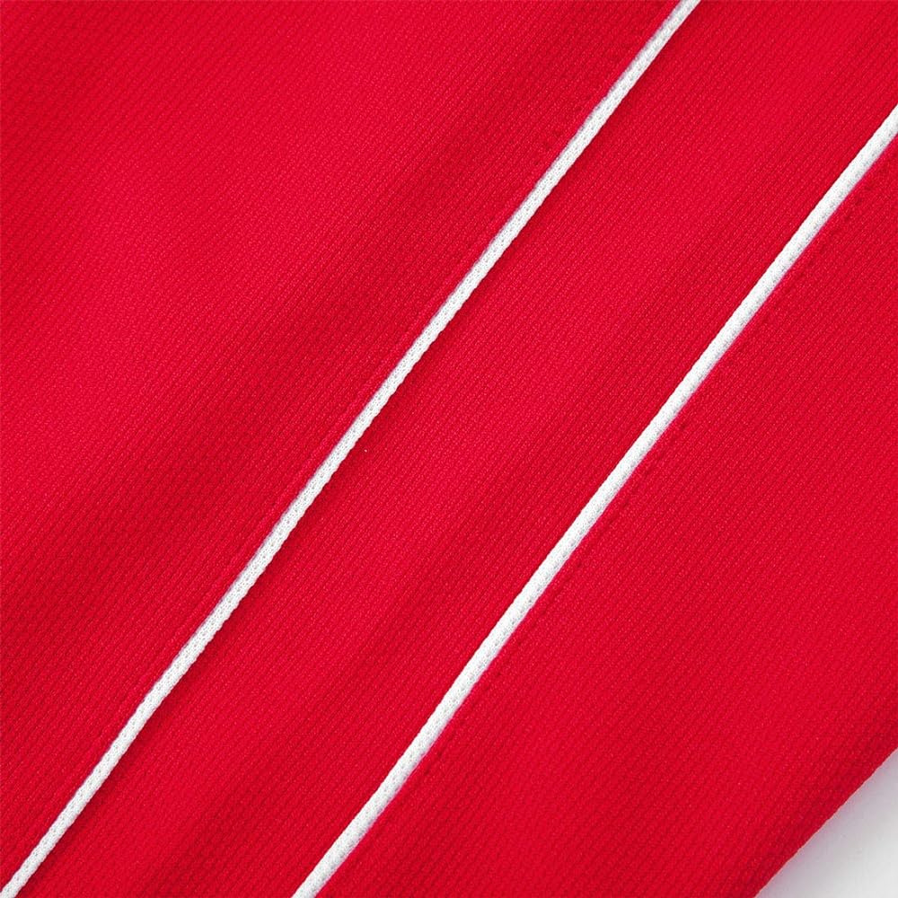 wundou Piping Training Pants Sweat Absorbent Quick Drying Jersey Red P2050-11 Red