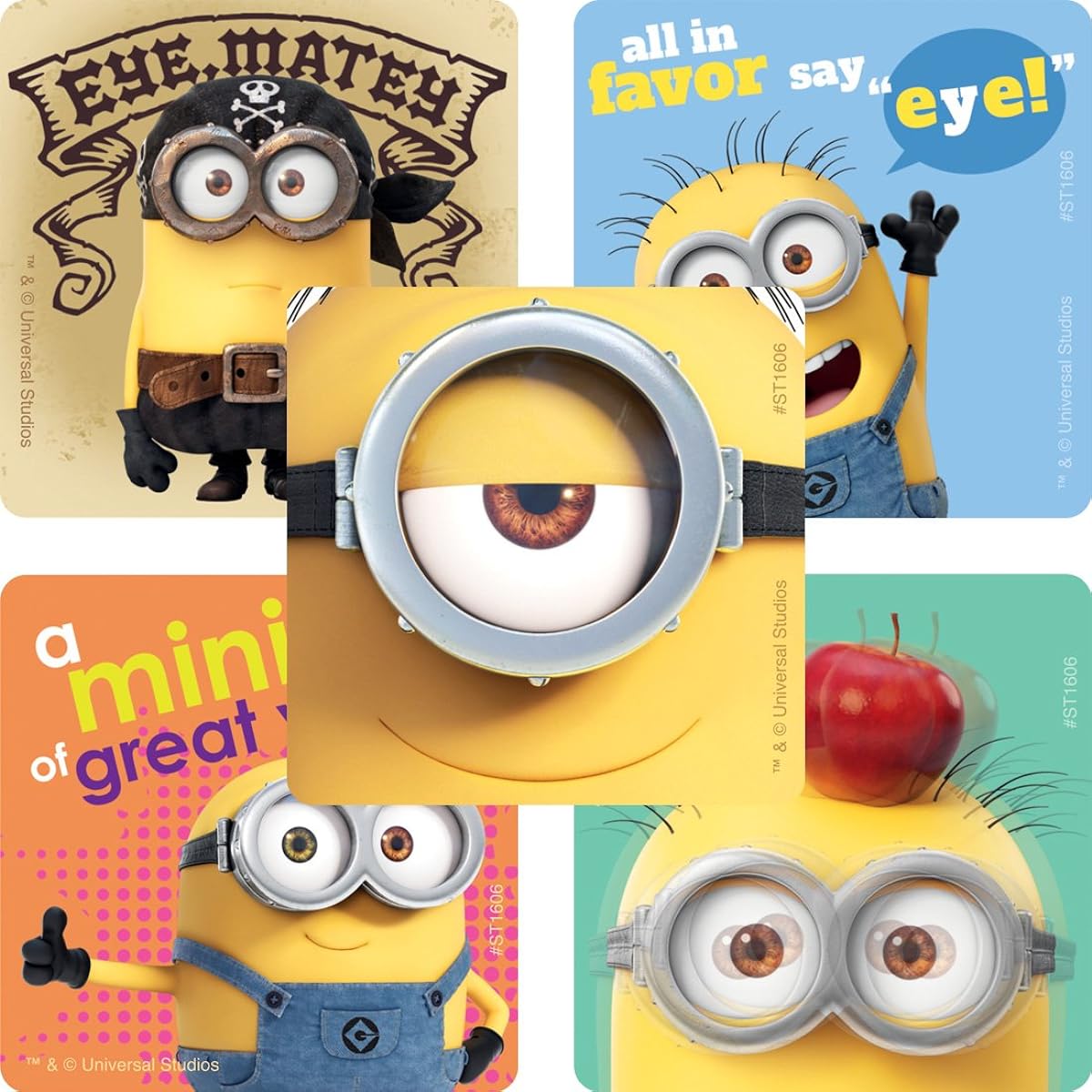 SmileMakers Minions Eye Care Stickers - Prizes and Giveaways - 100 stickers per pack