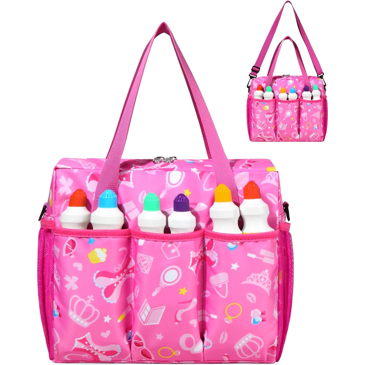 Pink Bingo Bag with Pockets, Bingo Dover Markers, Bingo Accessories, Pink Items, Gifts for Women, Gifts for Pink Lovers, Pink Bingo Game Set, Items, Equipment, Casino, Bingo Presents, Prizes for Adults