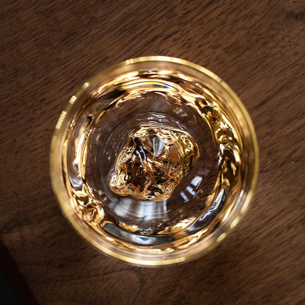 (Set of 4) Kanayama Guigumi Artisan Handmade Blown Glass Kiriko Sake Glass Cold Sake Glass 80ml Choko Sake Sake Cup Luxury Crystal Glass Elegant Stylish Mid-year Gift Gift Present Boxed