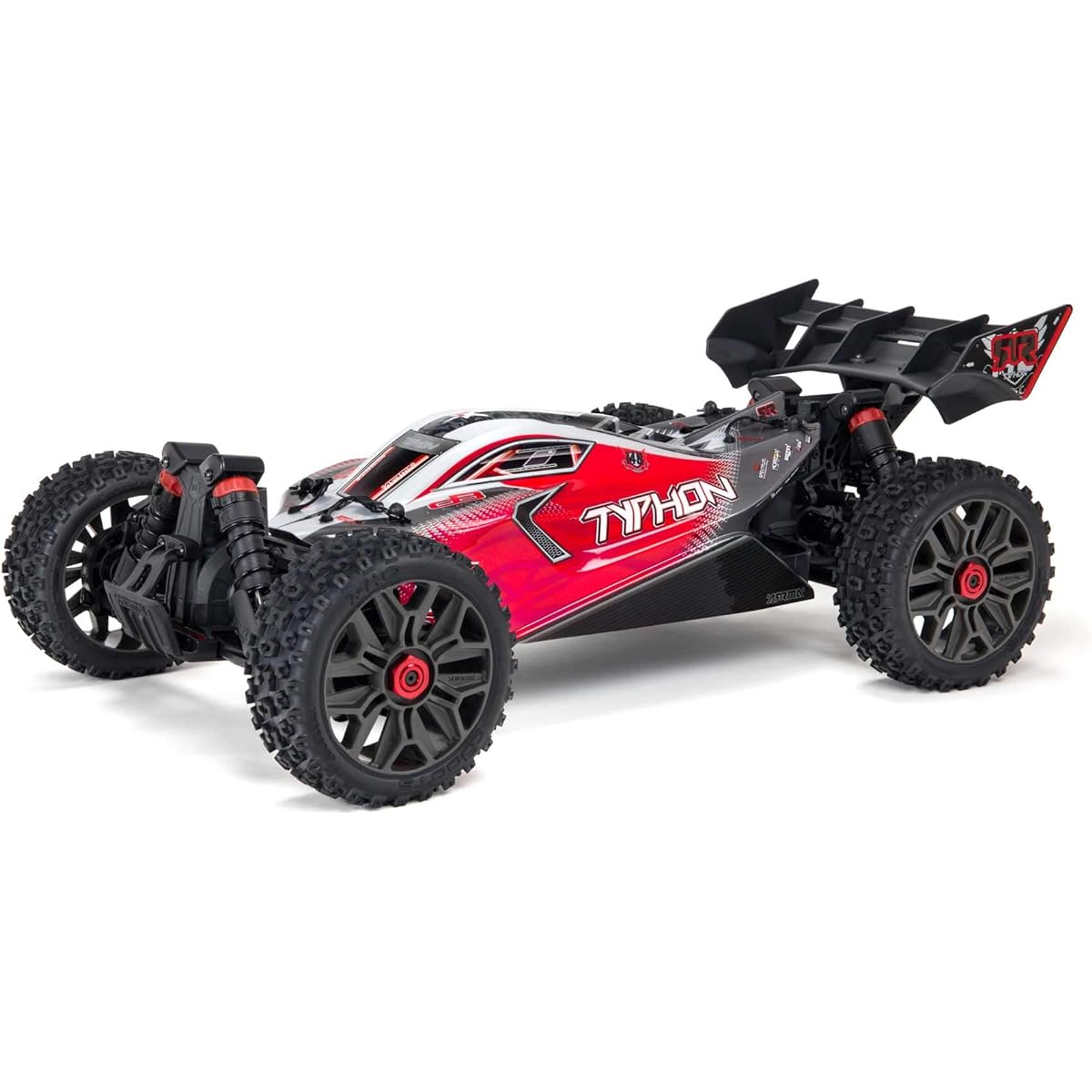 ARRMA 1/8 Typhon 4X4 V3 3S BLX Brushless Buggy RC Truck RTR (Transmitter & Receiver Included, Battery & Charger Required) Red ARA4306V3 Unisex Adult