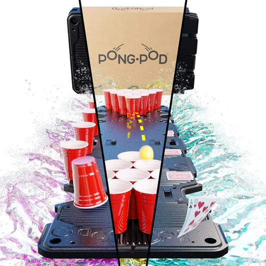 PONG POD Floating Game Table Cup Pong Flip Cup Card Game Pong Pod 6ft (3 Panels)