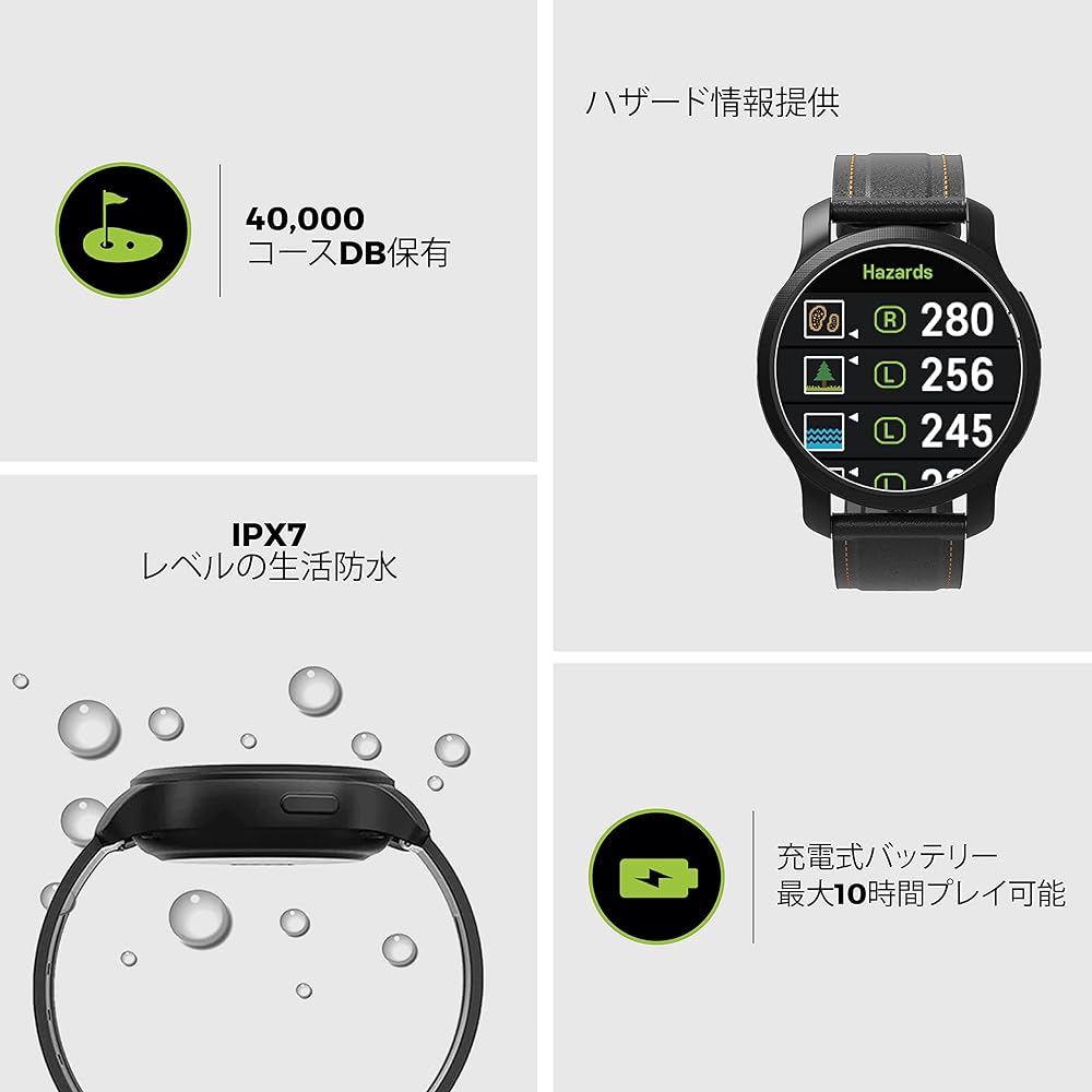 [GOLF BUDDY] aim W12 full color touch golf watch *additional strap provided (genuine Japanese product)