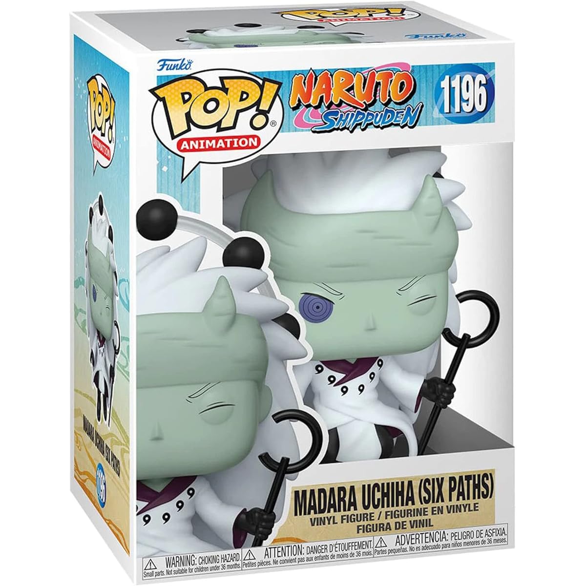 POP NARUTO SHIPPUDEN - Uchiha Madara Sixpath Funko Vinyl Figure (Includes Compatible Box Protector Case), Multicolor 3.75