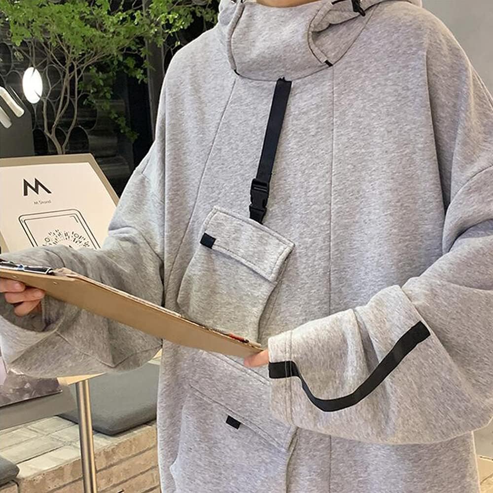 [foveitaa] Men's Hoodie, Large Size, Long Sleeve, Spring Clothes, Autumn Clothes, Sweatshirt, Sweatshirt, Casual, Stylish, Street Fashion, Plain, Clothes, Stylish, Korean, Soft, Loose