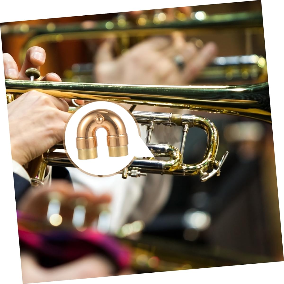 Toyvian Trumpet Muffler Trumpet Instrument Parts Musical Instrument Accessories Trumpet Parts Woodwind Accessories Trumpet Neck Goldendoodle Accessories Bend Neck Brass Small Components