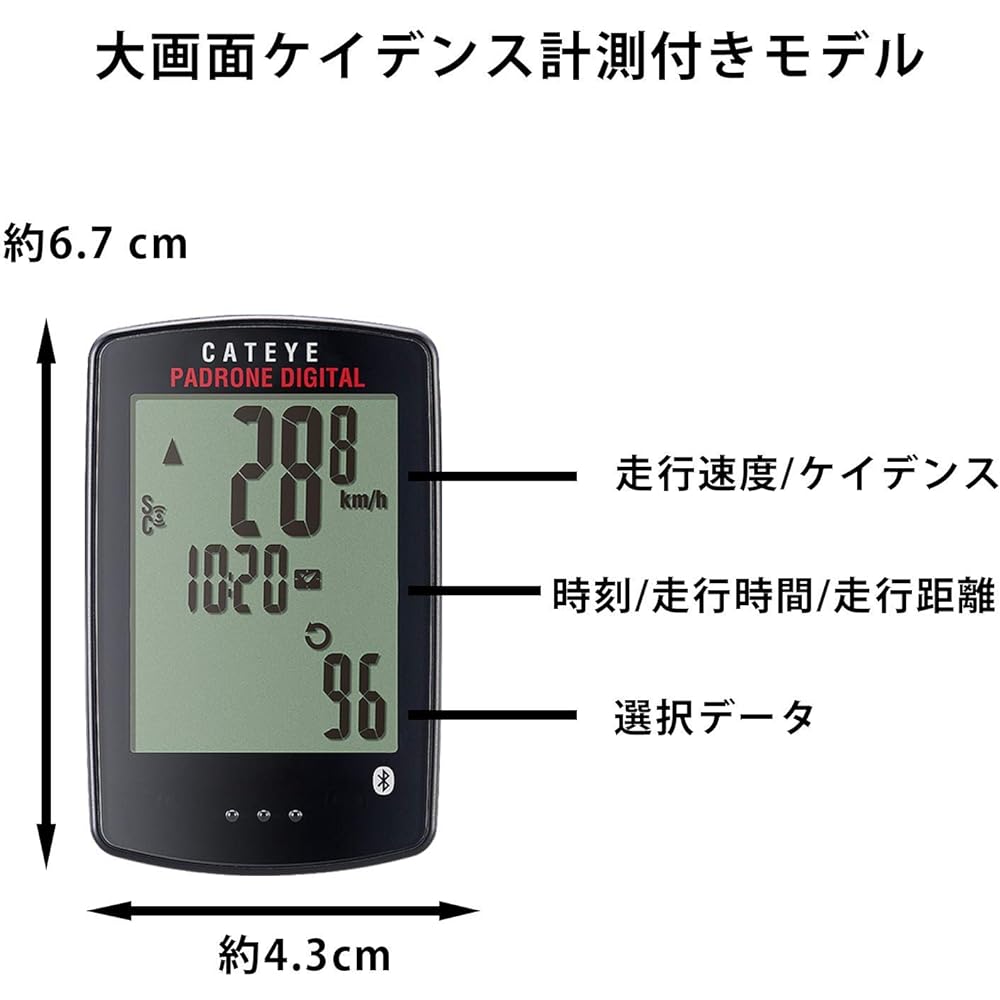 CAT EYE Cycle Computer PADRONE DIGITAL Black CC-PA400B Speedometer Bicycle