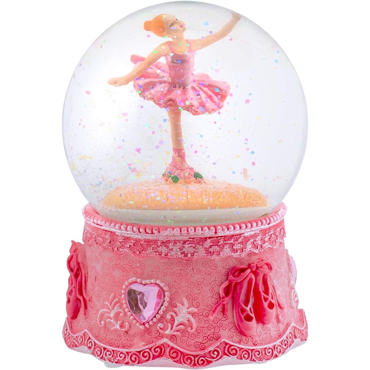 Elanze Designs Dancing Ballerina Rotating 100mm Musical Water Globe Playing Swan Lake