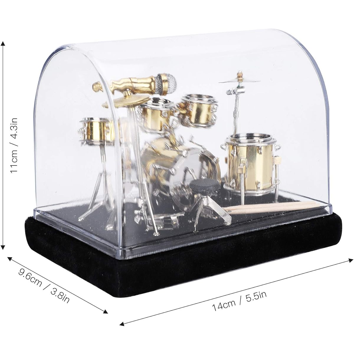Pssopp Mini Drum Model Miniature Musical Instrument Drum Set Model Display Desktop Musical Instrument Decoration Home Decoration