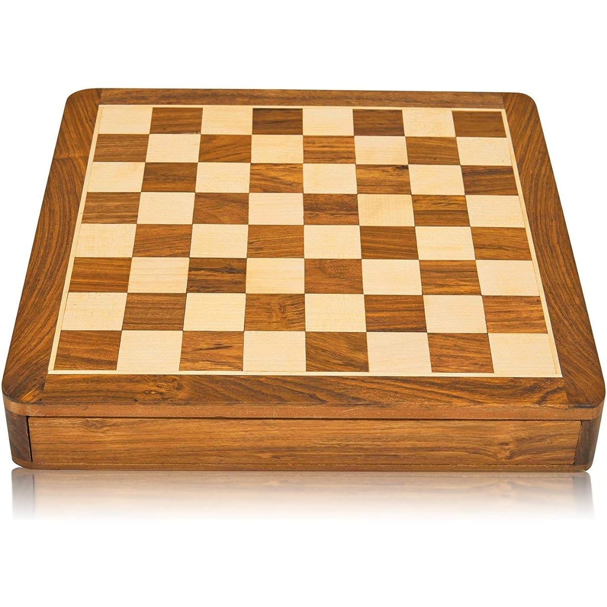Fathers Day Gift Ideas 12 Inch Classic Wooden Chess Set With Magnetic Chess Board Handcrafted Felted Interiors For