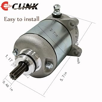 New Starter For Honda ATV TRX250 Recon 97-01 TRX250EX Sportrax 01-08 TRX250TE Fourtrax Recon ES, TRX250TM Foutrax Recon 02-07 TRX250X 09-2016/31200-HM8-003 31200-HM8-A41