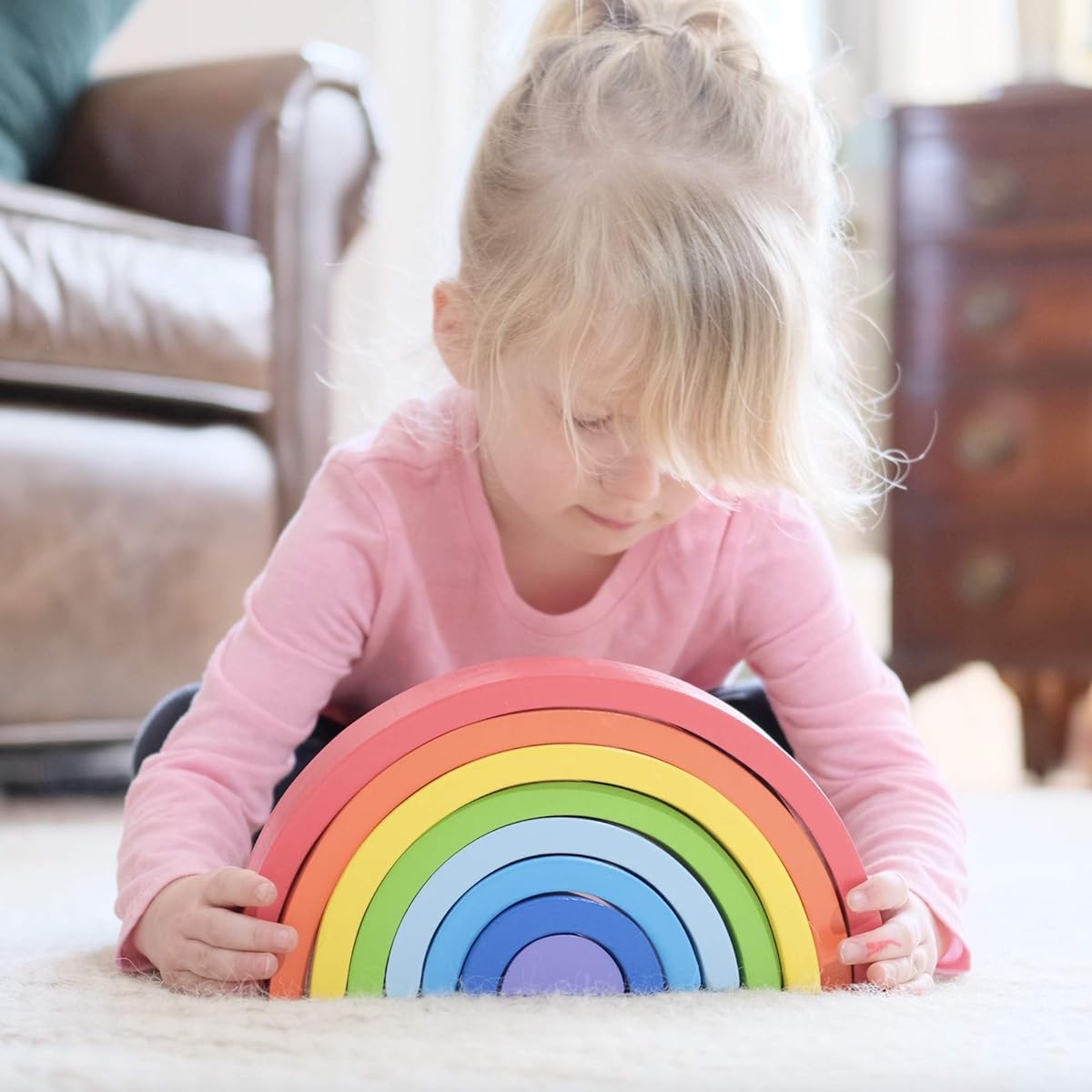 Fat Brain Toys FBT Rainbow Stacker Rainbow Arch Stacking Baby Toy & Gift Ages 2 to 3