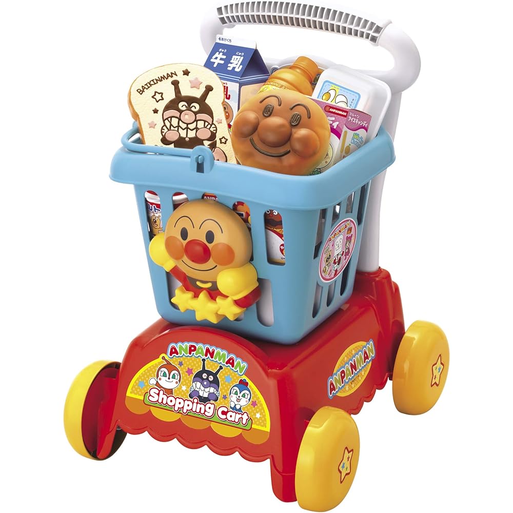Anpanman Foods Together Anpanman Shopping Cart & Full of Volume! Anpanman Bento Set [Set Purchase]