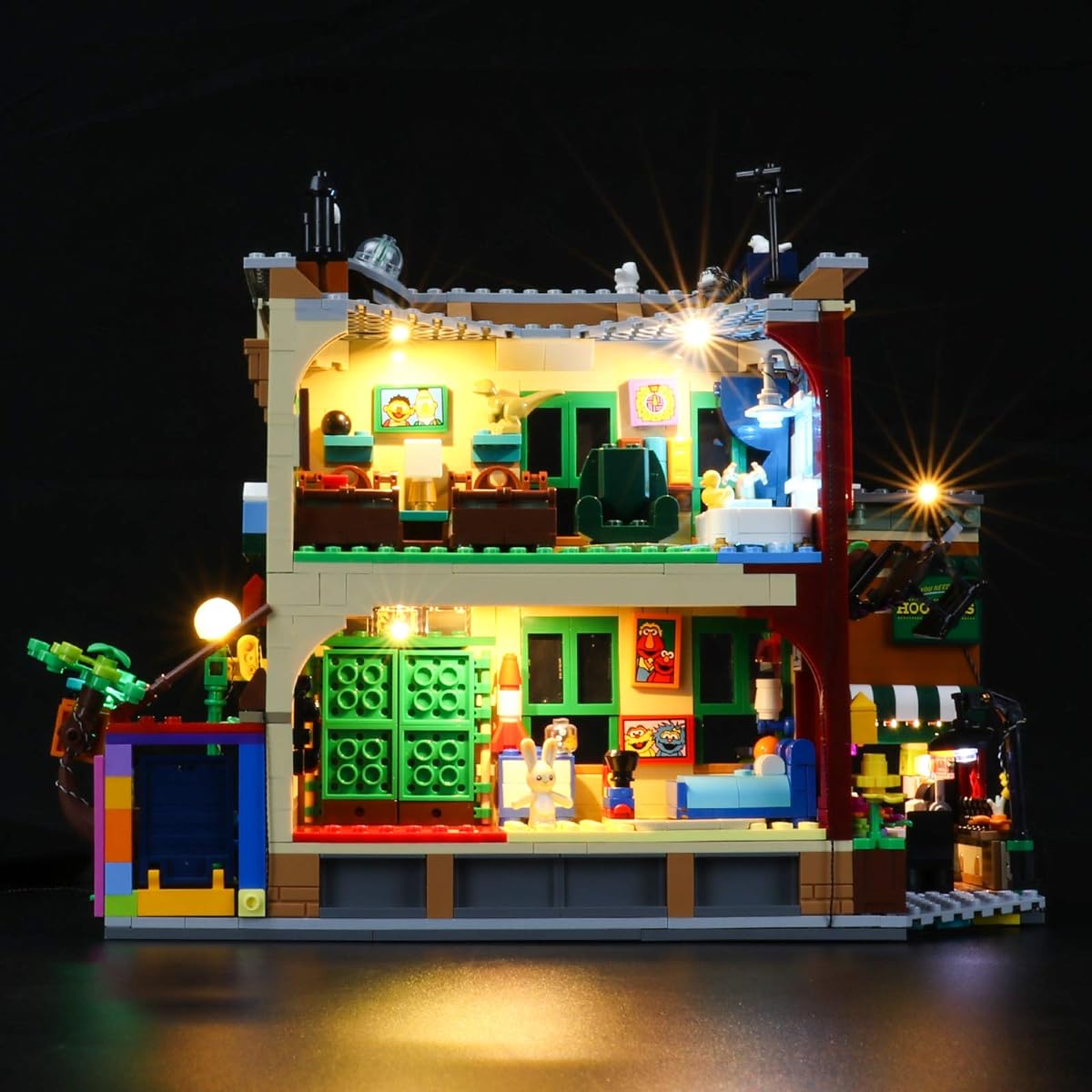 Ideas123 BRIKSMAX LED Light Kit for Sesame Street - Compatible with Lego 21324 (LEGO Set Not Included)