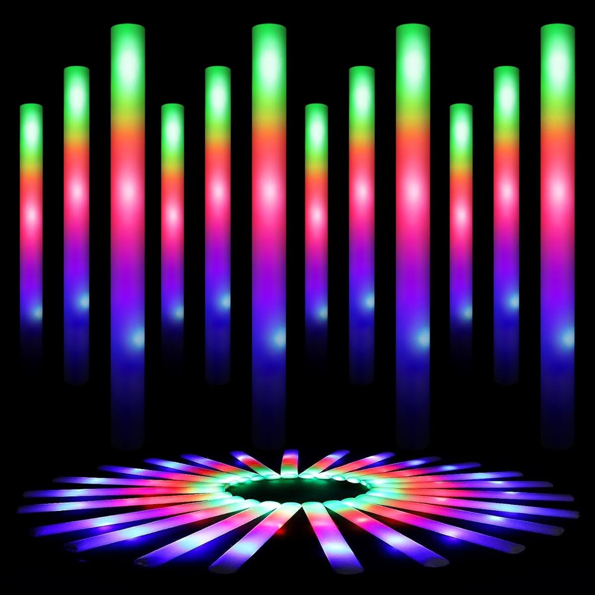 LUDILO Foam Glow Sticks Bulk Party Pack 18pcs