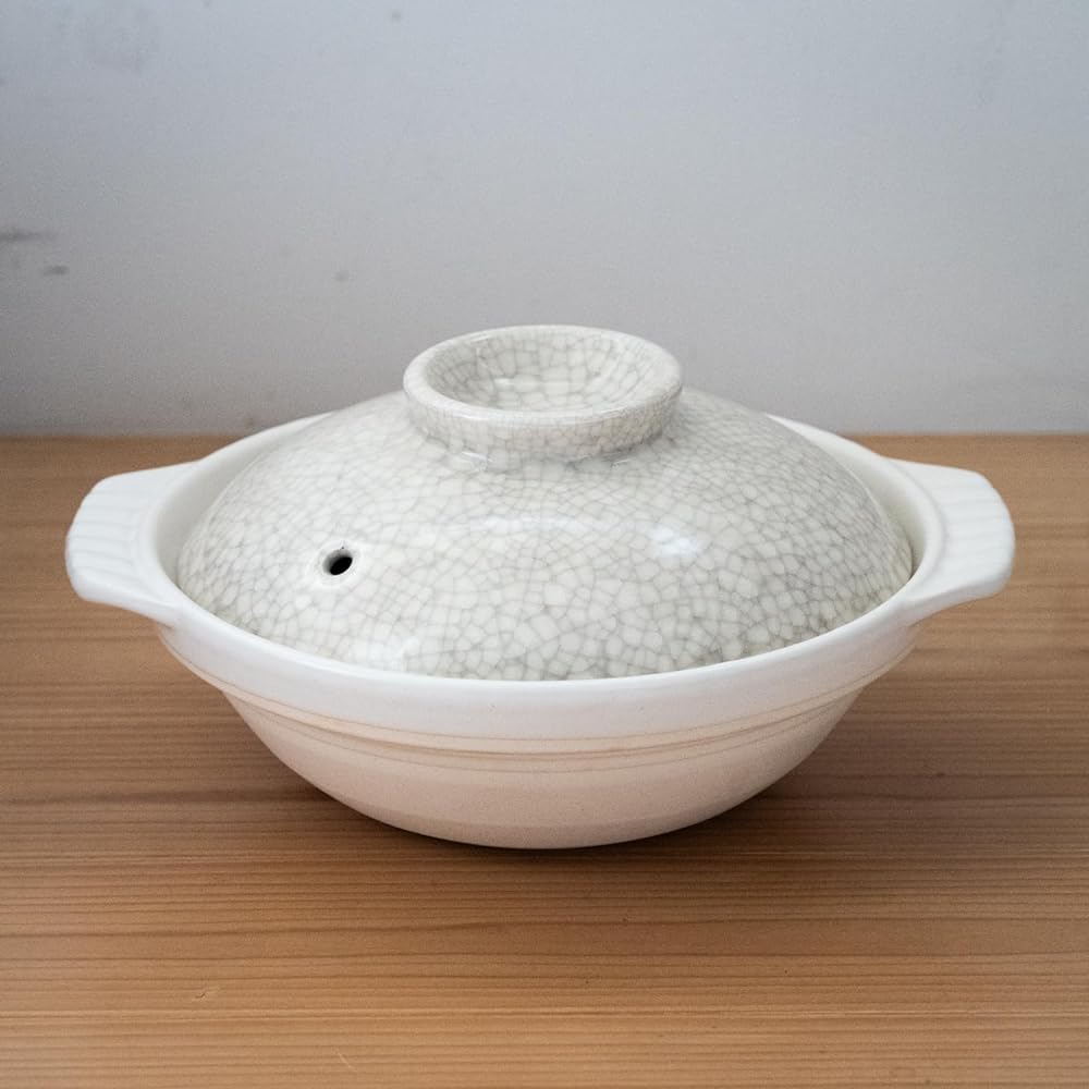 Ginpo Pottery Earthenware pot, No. 10, For 4-5 people, Approx. 2700ml, Direct fire compatible, Banko ware, Made in Japan 11101