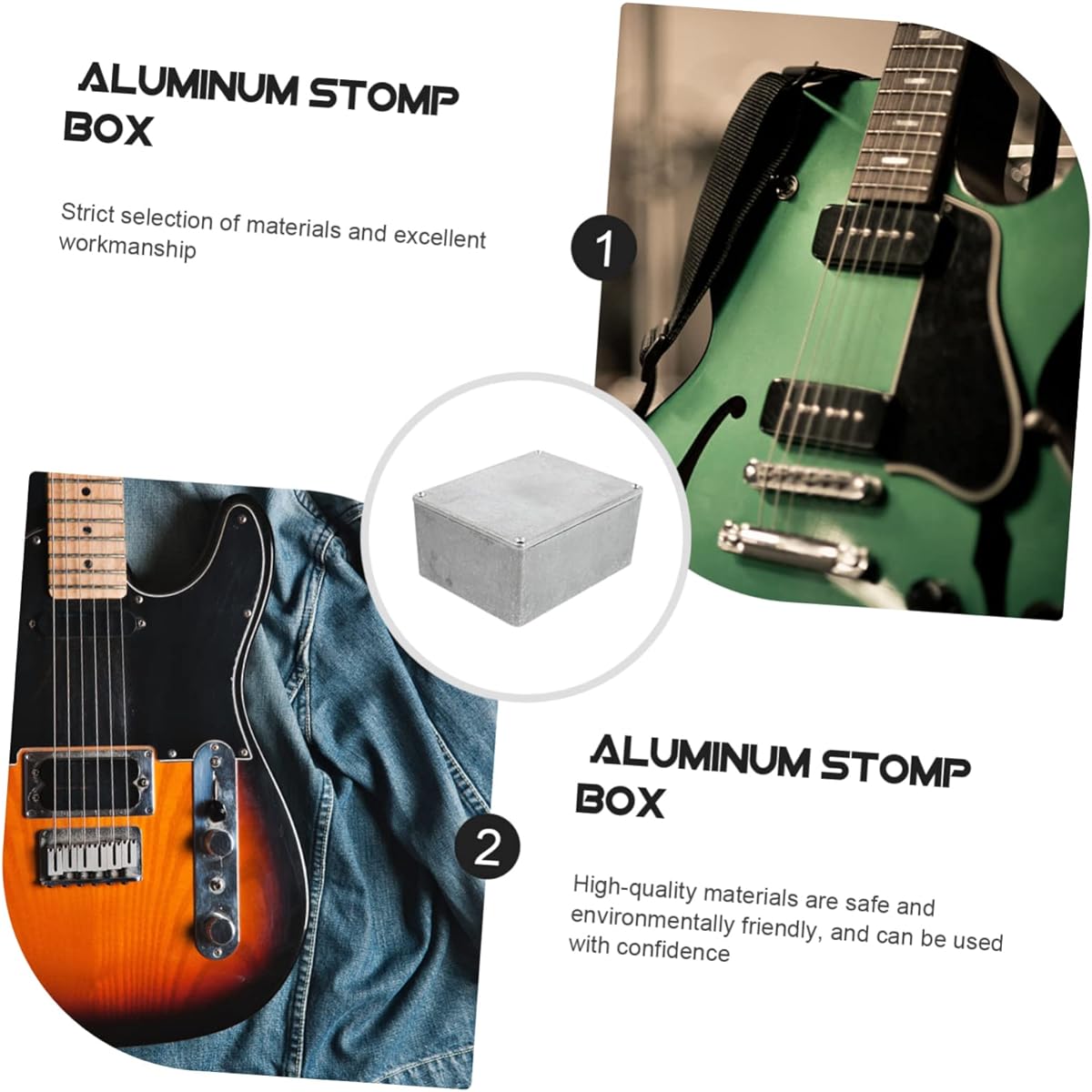 Vaguelly 7pcs Effect Aluminum Box Guitar Loop Pedal Guitar Pedal Case Guitar Distortion Pedal Bass Effect Pedal Bass Distortion Pedal Electric Guitar Effector