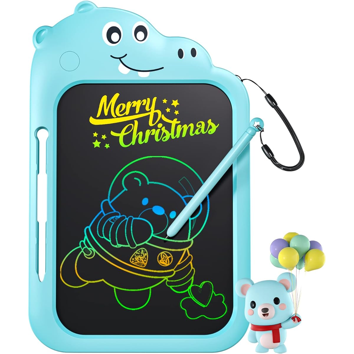 LCD Writing Tablet 8.5 Inch Bear Design Colorful Doodle Board Drawing Pad for Kids Drawing Tablet Girls Toy 6-8 Years Old Educational Kids Toy Birthday Gift 3 4 5 6 7 8 Years Old Toddler Girls Boys
