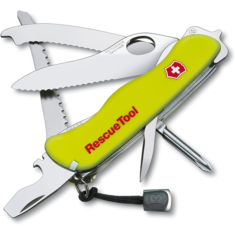 VICTORINOX Rescue Tool, Swiss Army Knife, Multifunctional Knife, Disaster Prevention Goods, For Emergency Escape, Seatbelt Cutter, Glass Saw, Window Breaker, Nylon Case Included, Swiss Made Multi-Tool with 13 Functions [Domestic Genuine Product] 0.8623.M