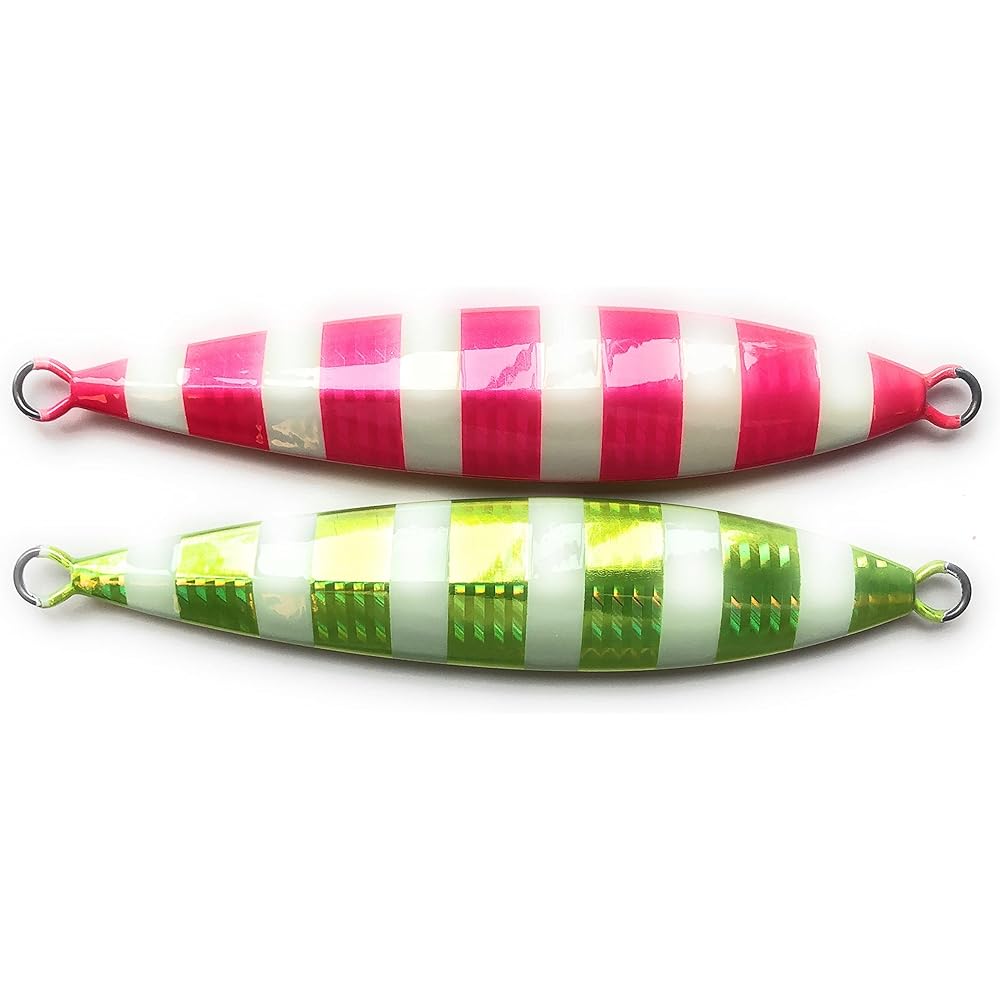 Great Ocean Slow Jig Set Pink & Yellow 200g (Set of 2) Metal Jig Set