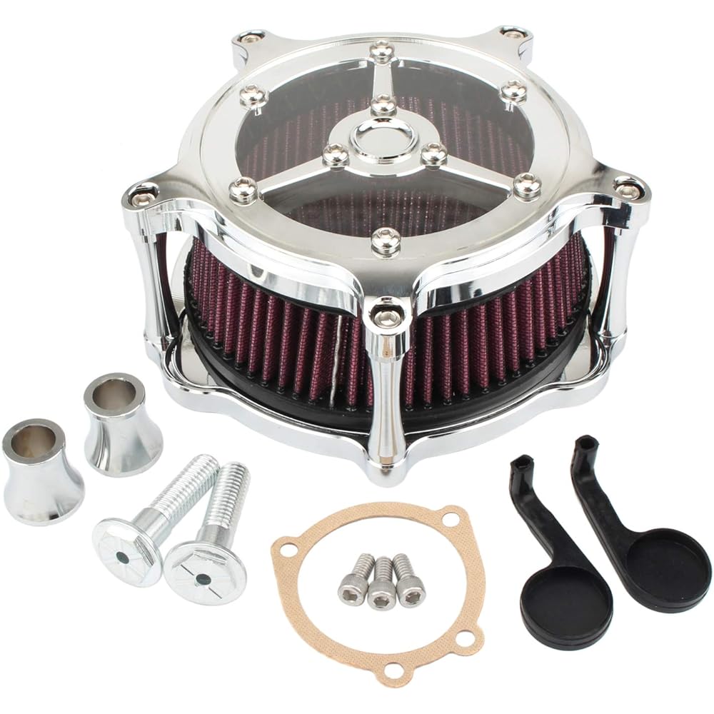 Chrome Air Cleaner CNC Intake Air Filter System for Sportster Iron 883 XL883 XL1200 48 72 1991-2022
