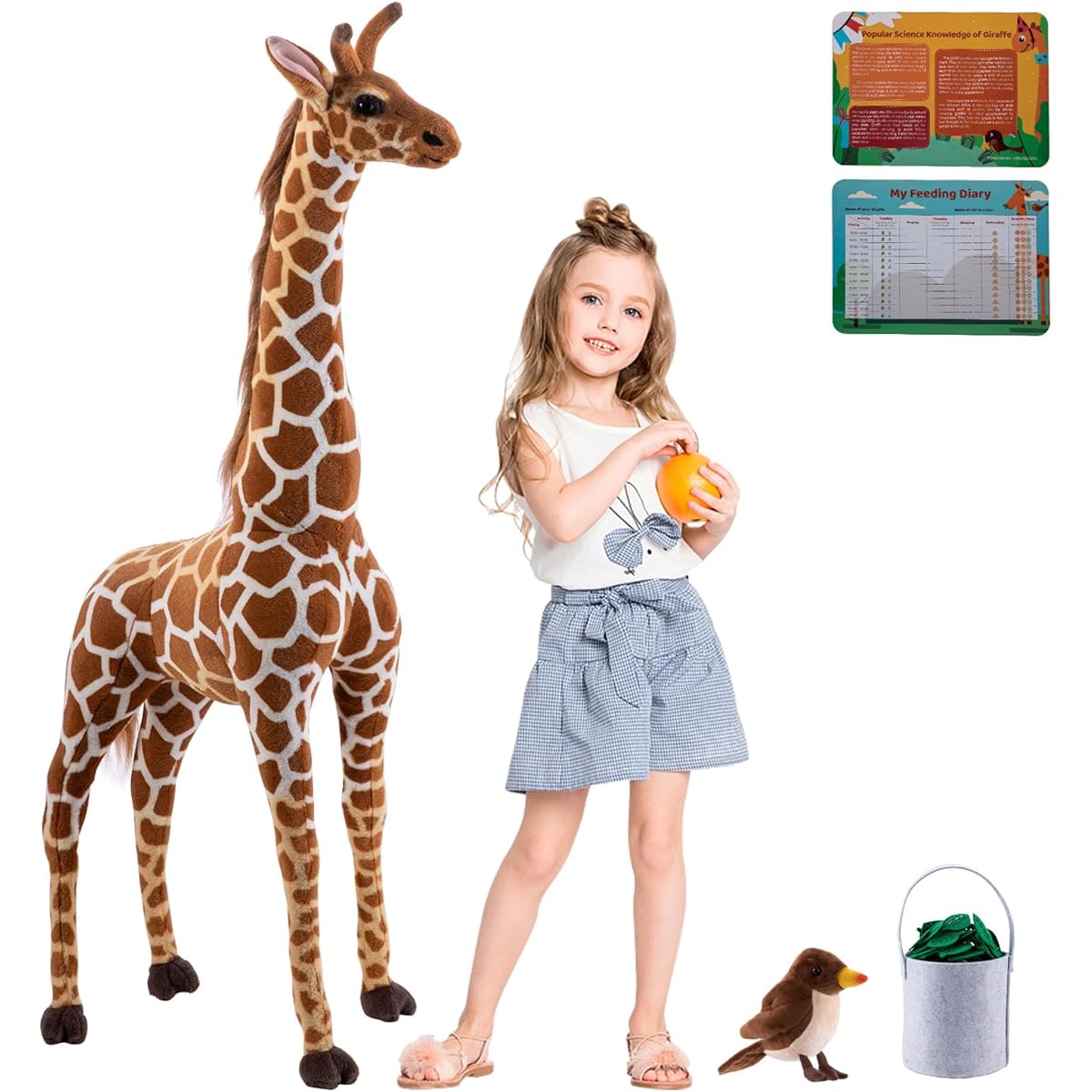 OHKIDS Giant Giraffe Plush Animal Set