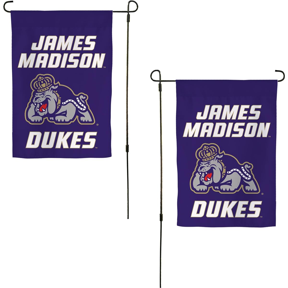 James Madison University Garden Flag Dukes JMU Banner 100% Polyester (Design A)