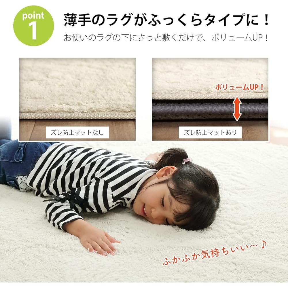 Ikehiko Corporation Rug Mat Carpet Underlay Nice Gray Square Approx. 180 x 180 cm Thickness 35 mm Compatible with hot carpets Soundproofing Not easy to set Cushion Anti-slip treatment Volume #1293140014902