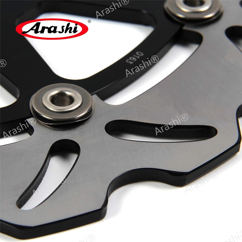 Arashi Front Brake Disc Rotor Compatible with Suzuki GSXR600 GSX-R600 2004 2005 / GSXR750 GSX-R750 04-05 Motorcycle Replacement Accessories Black GSXR 600 750