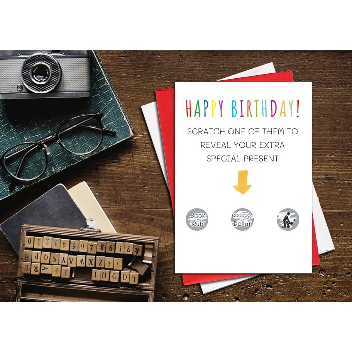 Ikassong Funny Card with 2 Envelopes 5.3" x 7.6" #14