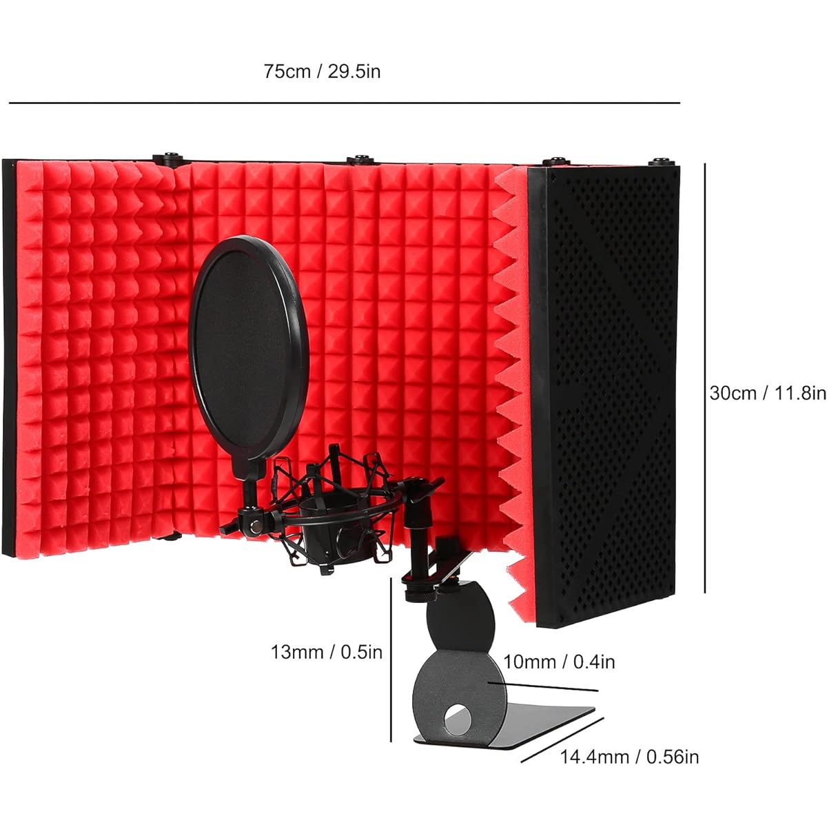 wendeekun microphone isolation shield 5 door acoustic foam noise reduction foldable microphone sound absorbing cover premium sound wendeekunsm4yhbk9it1500 wendeekun