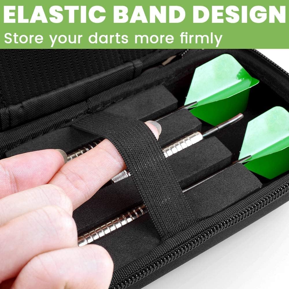 Dart case (suitable for storing 6 steel dart tips and soft darts), dart carrying case suitable for storing dart tips, dart shafts, and household dart sets (sold as dart case only)
