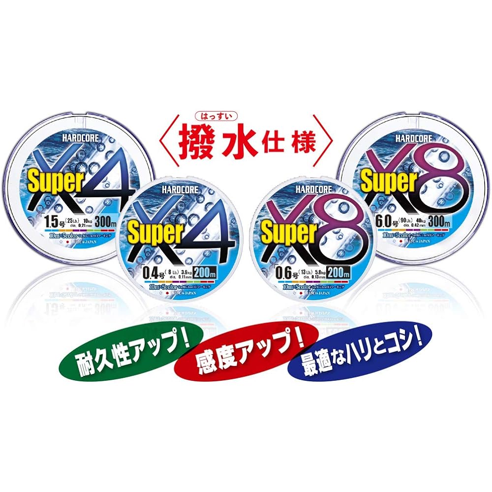 DUEL PE Line Fishing Line HARDCORE Super X8 [Line Fishing Line Fishing Gear High Strength High Sensitivity]