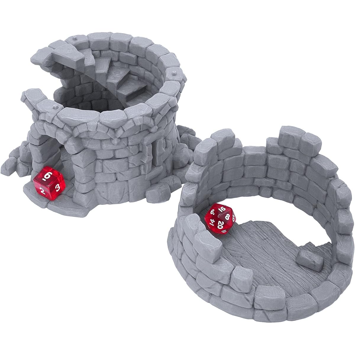 Makers Anvil Ruined Town Tower 3D Printed Tabletop RPG Scenery and Wargame Terrain for 28mm Miniatures