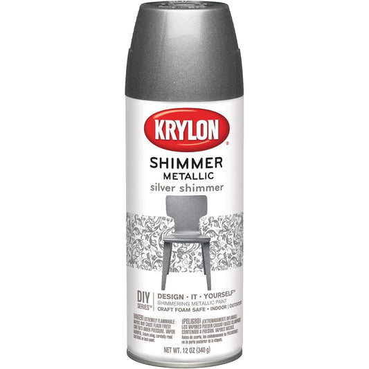 Krylon Shimmer Metallic Spray Paint Silver Shimmer, 11.5-ounce