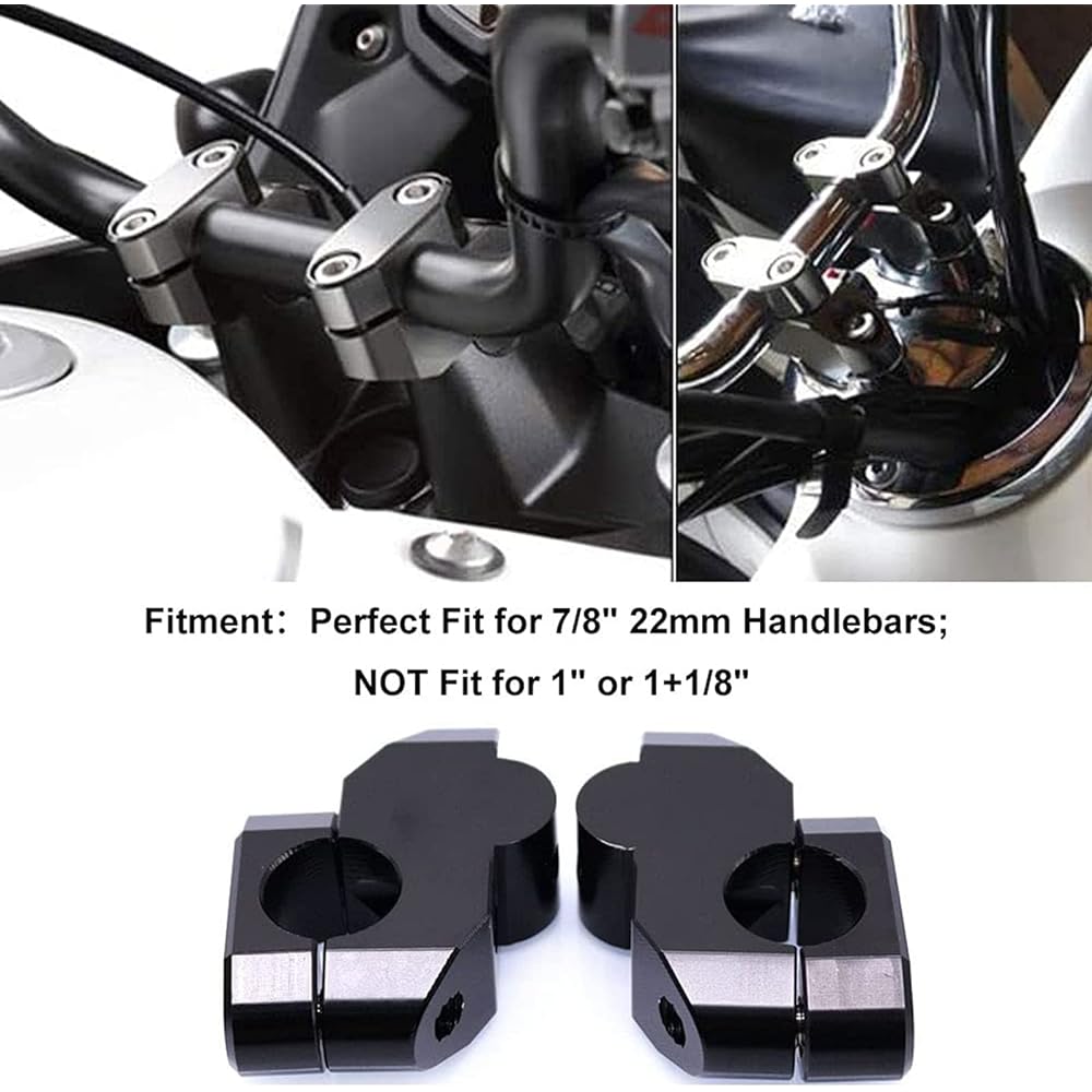 Sporacingrts Motorcycle Modification Parts ATV Dirt Bike Motocross Handlebar Riser Compatible with 7/8" 22mm Handlebar