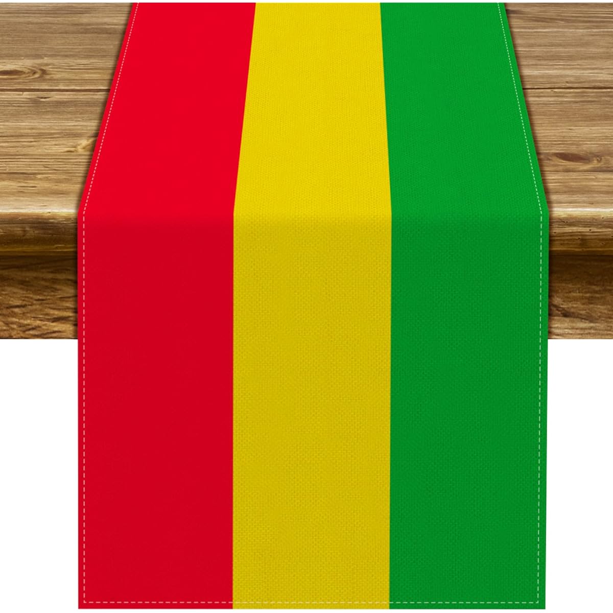 Sunwer Reggae Table Runner One Love Juneteenth Jamaican Music Rasta Party Decor Indoor Outdoor Table Cover Decor Home Kitchen Dining Room 13 x 72 Inch